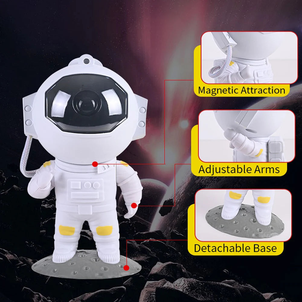 Astronaut Galaxy Starry Projector Lamp LED Star Sky Night Light with Remote Control For Bedroom Home Decor Kids Birthday Gift