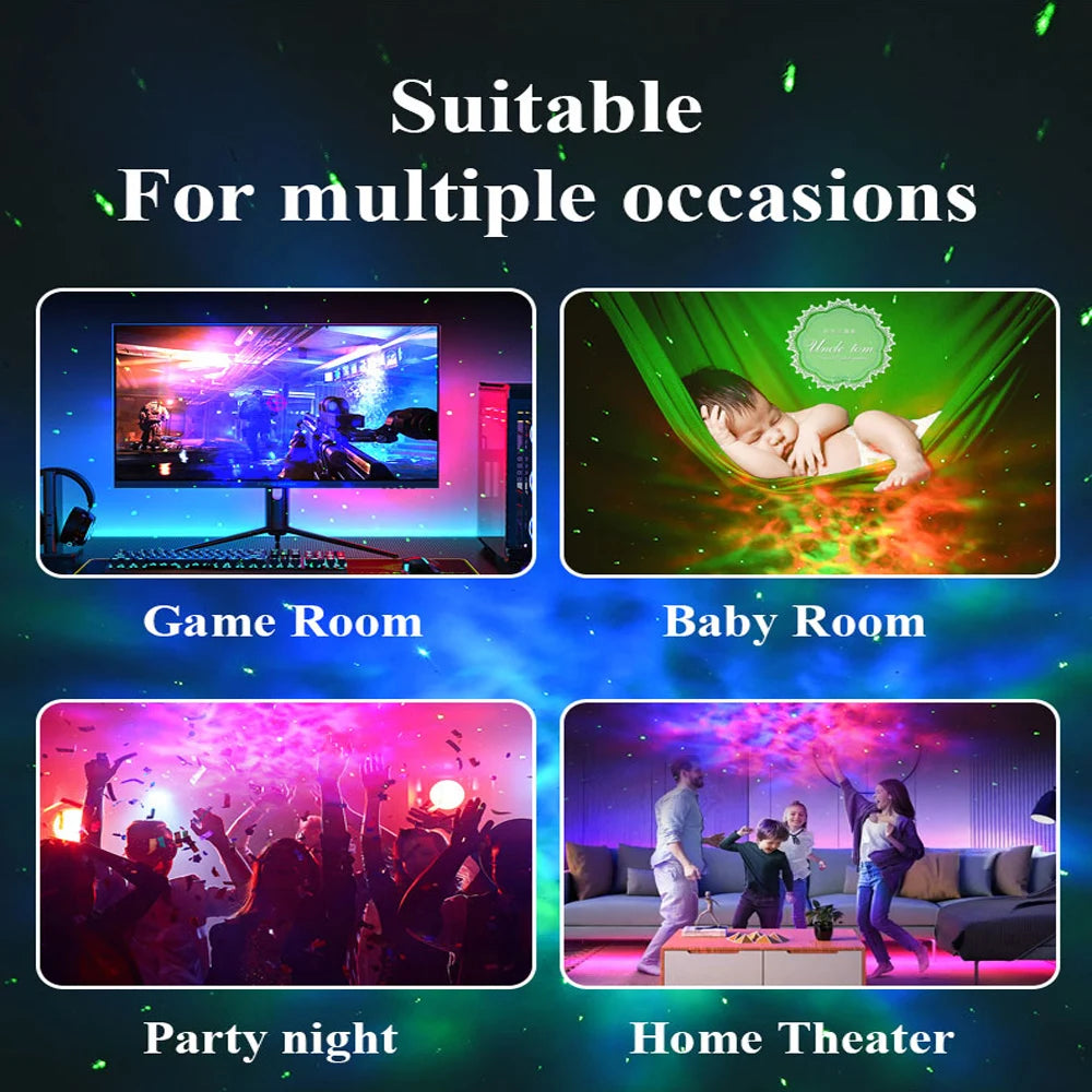 Astronaut Galaxy Starry Projector Lamp LED Star Sky Night Light with Remote Control For Bedroom Home Decor Kids Birthday Gift