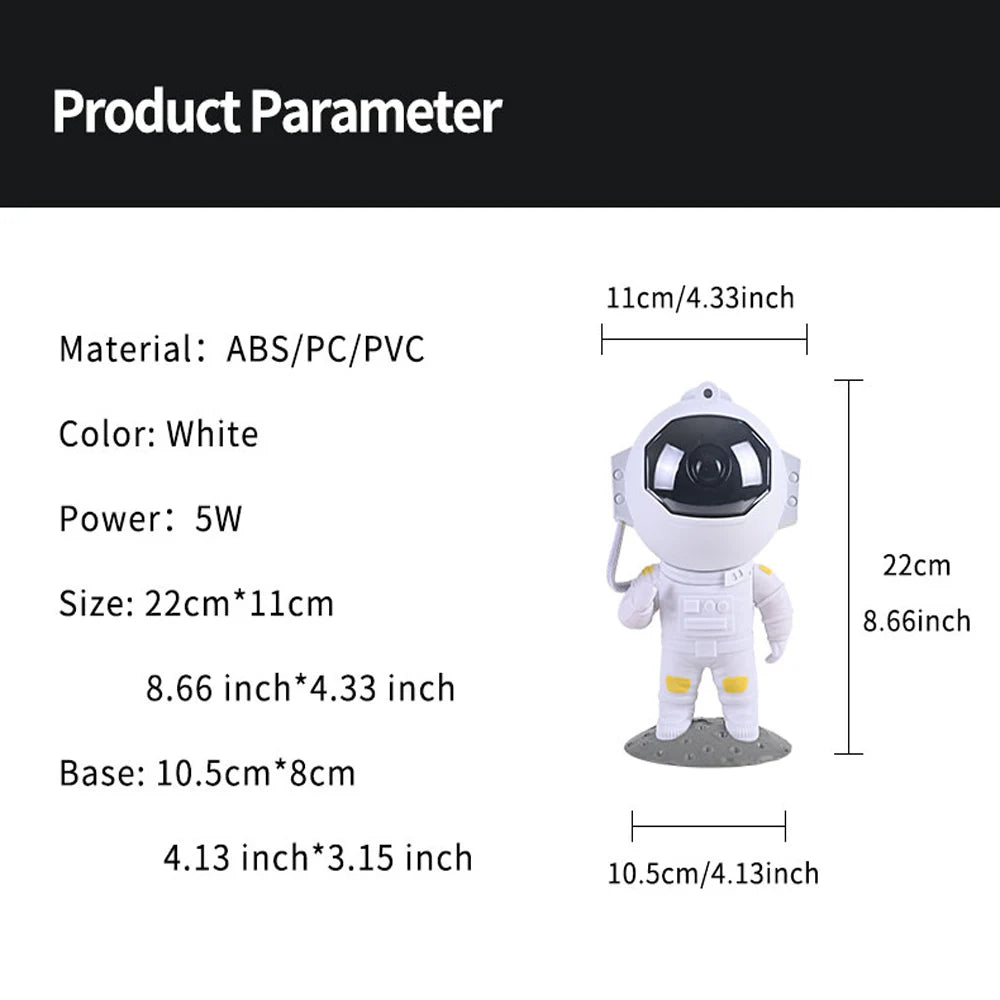 Astronaut Galaxy Starry Projector Lamp LED Star Sky Night Light with Remote Control For Bedroom Home Decor Kids Birthday Gift